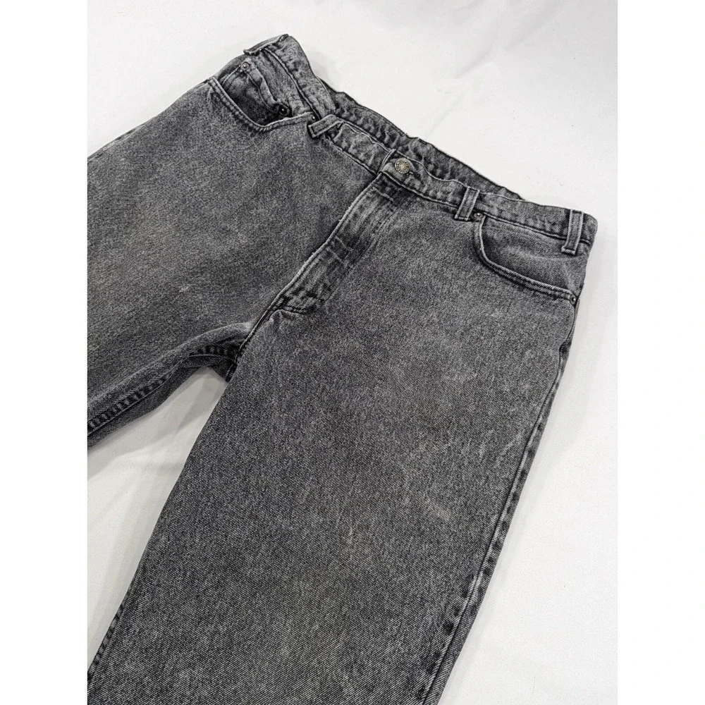 Vtg Distressed 90s Levi's 540 Jeans Acid Wash Black 36x33(38x34 Tag) Made In USA